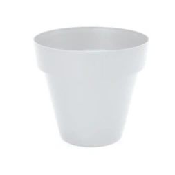 Pot à fleur 10cm blanc - PLASTIKEN