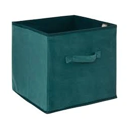 Boîte de rangement 31 x 31cm velours bleu - 5 FIVE