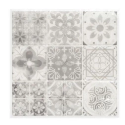 Adhésif Sticker carrelage Yto gris 25 x 25cm  2 pièces- ATMOSPHERA