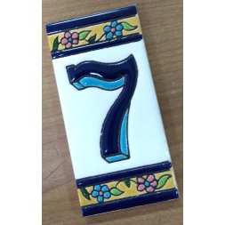 Faïence Chiffre n° 7 5x11 cm