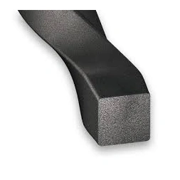 Tube carré acier torsadé laminé 10 x 10mm x 1m - CQFD