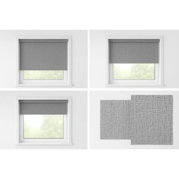 Store enrouleur occultant texturé gris 45 x 180 cm - LUANCE