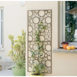 Panneau métal décoratif motif rond 1.5 x 0.6m brun - NORTENE