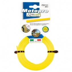 Fil débroussailleuse rond jaune 3.3mm L.50m- MOTOPRO