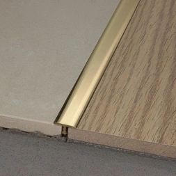 Baguette carrelage en T aluminium or brillant 10mm L.2m50