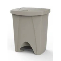 Poubelle plastique à pédale 25l écru - PLASTIKEN