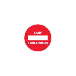 Panneau sens interdit sauf livraison 300mm - TALIAPLAST