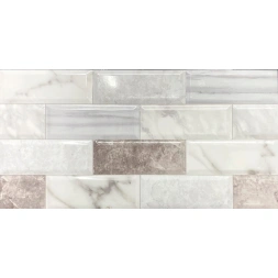 Faïence N. Marblebrick Blanco 25x50 (2m²/bte) 1er choix