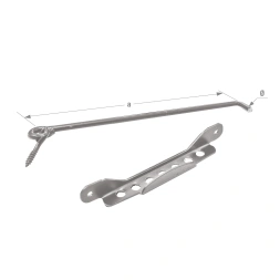 Crochet de contrevent 400mm crémaillère acier zingué - CQFD