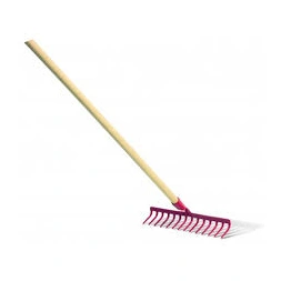 Râteau 12 dents courbe + manche bois 1m50 - JARDINOR