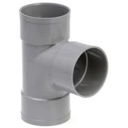 Té PVC simple 87° femelle - femelle Ø 80mm - INTERPLAST