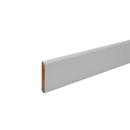 Plinthe arrondie M.D.F. revetu papier blanc 14 x 80mm 2m44 - CBE