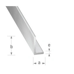 Cornière aluminium brut 25 x 15 x 1,5mm long 2 m - CQFD