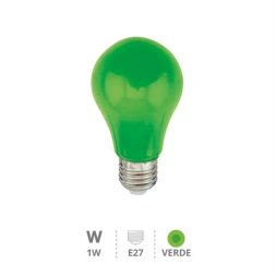 Ampoule LED A60 1W E27 vert - GARSACO