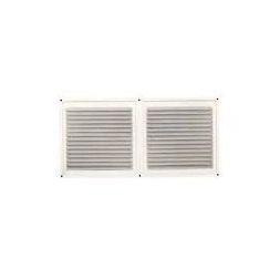 Grille d'aération à visser 150 x 150 x 0.6mm aluminium blanc - AMIG