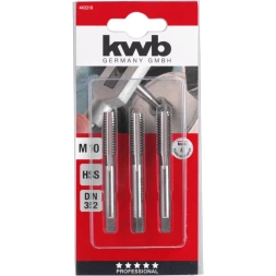 Taraud à main HSSM 10 LS 3 pièces - KWB