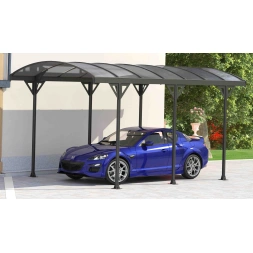 Carport couvre voiture aluminium gris 508 x 302 x 200cm 9987