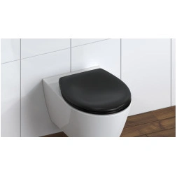 Abattant WC noir avec abaissement automatique - SCHUTTE
