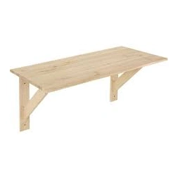 Tablette murale en bois avec support 100 x 49 x 50 cm - MOTTEZ