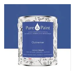 Peinture végétale velouté outremer 2.5L