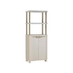 Armoire de rangement 70 x 45 x 184 cm 2 étagères - PLASTIKEN