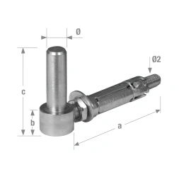 Gond fileté 14 x 90mm zingué - CQFD