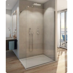 Paroi de douche fixe 100 x 200 cm ép 8mm + Profil + Barre chromé