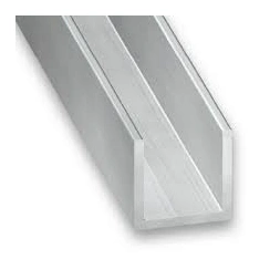 U aluminium 10X10X10X1MM L 2M - CQFD